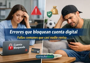 Errores que bloquean cuenta digital: fallas comunes - Consulte Bank