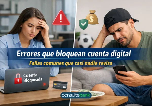 Errores que bloquean cuenta digital: fallas comunes - Consulte Bank