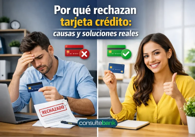 Por qué rechazan tarjeta crédito: causas y soluciones reales - Consulte Bank