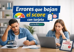 Errores que bajan el score con tarjeta - Consulte Bank