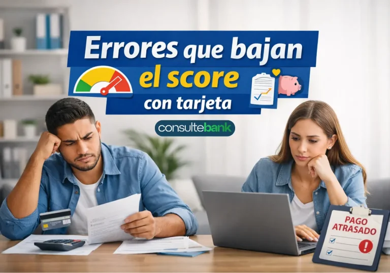 Errores que bajan el score con tarjeta - Consulte Bank