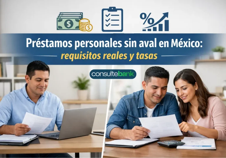 Préstamos personales sin aval en México: requisitos reales y tasas - Consulte Bank